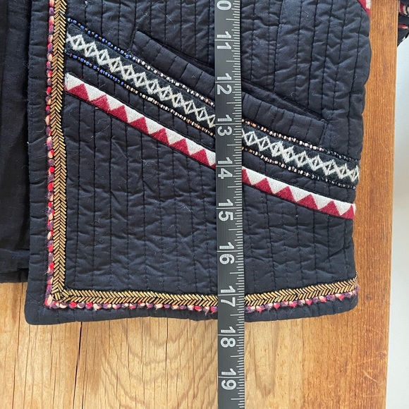NWT LoveShackFancy Naya Jacket Quilted Embroidered Beaded Black Women's Size 0 - Picture 11 of 11